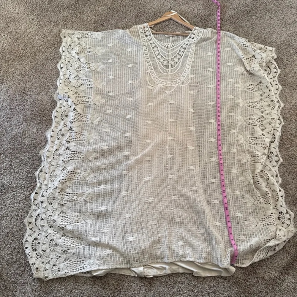 Soft Surroundings Martinique Breeze Caftan in Cream 
size Large/XL - Picture 12 of 12